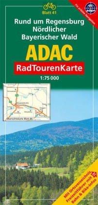 ADAC Radtourenkarte Rund um Regensburg, Nördlicher Bayerischer Wald: 1:75000: Mit Ortsverzeichnis, Freizeitführer mit Bahn & Bike-Infos