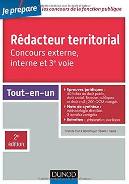 Rédacteur territorial : concours externe, interne et 3e voie : tout-en-un