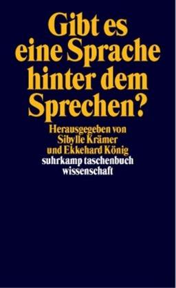 Gibt es eine Sprache hinter dem Sprechen? (suhrkamp taschenbuch wissenschaft)