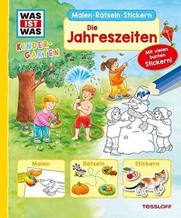 WAS IST WAS Kindergarten. Die Jahreszeiten: Malen, Rätseln, Stickern