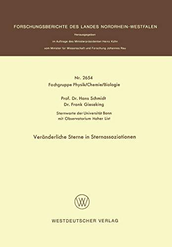 Veränderliche Sterne in Sternassoziationen (Forschungsberichte des Landes Nordrhein-Westfalen, 2654, Band 2654)