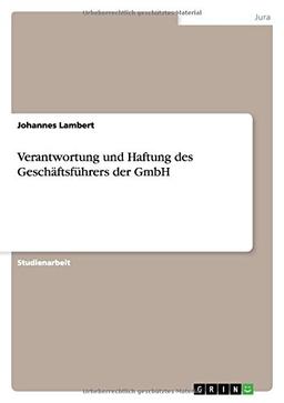 Verantwortung und Haftung des Geschäftsführers der GmbH