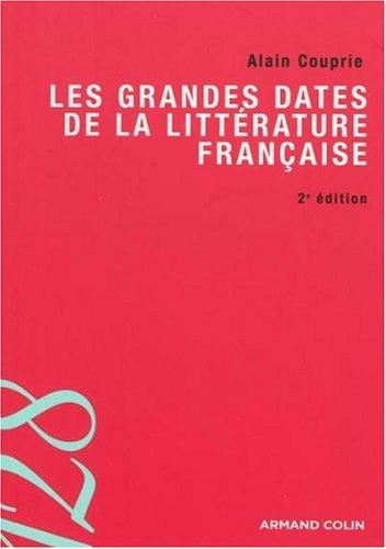 Les grandes dates de la littérature française