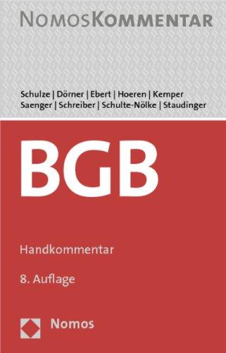 Bürgerliches Gesetzbuch: Handkommentar