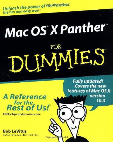 Mac OS X Panther for Dummies (For Dummies Series)