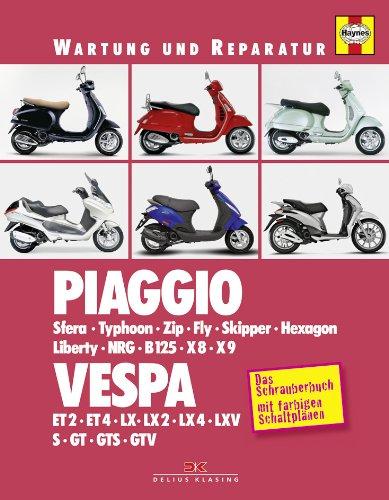 Piaggio / Vespa: Sfera, Typhoon, Zip, Fly, Skipper, Hexagon, Liberty, NRG, B125, X8, X9 / ET2, ET4, LX, GT