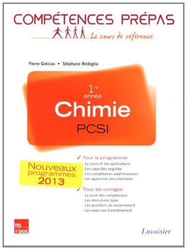 Chimie PCSI 1re année : tout le programme, tous les corrigés