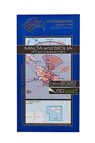 Malta & Sicilia ICAO VFR Luftfahrtkarte 500k: Malta & Sizilien VFR Luftfahrtkarte – ICAO Karte, Maßstab 1:500.000