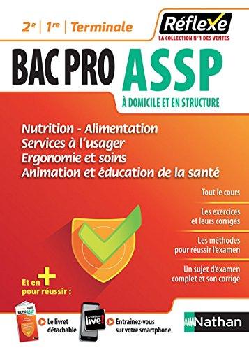 Nutrition, alimentation, services à l'usager, ergonomie et soins, animation et éducation de la santé : bac pro ASSP à domicile et en structure : 2de, 1re, terminale