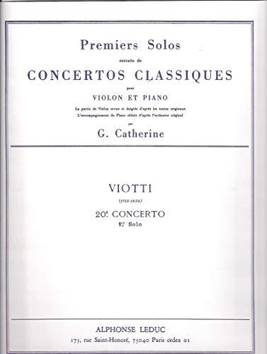 PREMIERS SOLOS CONCERTOS CLASSIQUES:N020 VIOLON ET PIANO