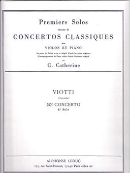 PREMIERS SOLOS CONCERTOS CLASSIQUES:N020 VIOLON ET PIANO