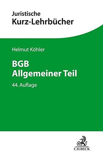 BGB Allgemeiner Teil: Ein Studienbuch