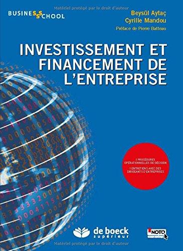 Investissement et financement de l'entreprise