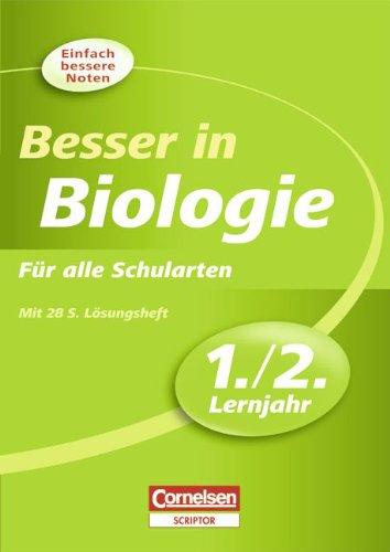 Besser in der Sekundarstufe I - Biologie: 1./2. Lernjahr - Übungsbuch mit separatem Lösungsheft (28 S.): Übungsbuch mit separatem Lösungsheft (24 S.)