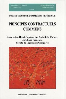 Principes contractuels communs : projet de cadre commun de référence