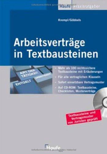 Arbeitsverträge in Textbausteinen