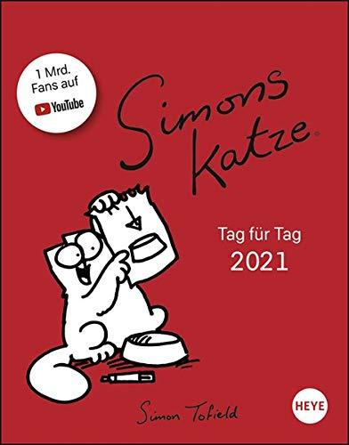 Simons Katze Tagesabreißkalender 2021 - Tischkalender mit perforierten Seiten - zum Aufstellen oder Aufhängen - Format 11 x 14 cm