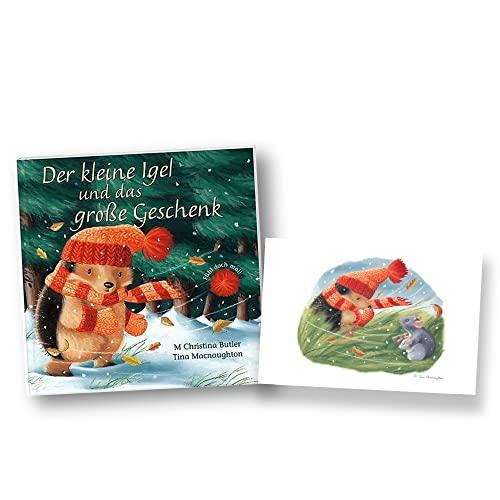 Der kleine Igel und das große Geschenk mit Kleiner Igel hilft Mäusefamilie, kunstdruck, Weihnachtsgeschenkset, Bilderbuch und Kunstdruck,