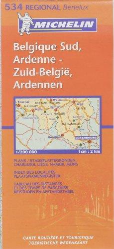 Carte routière : Belgique Sud, Ardenne - Zuid-België, Ardennen, N° 11534 (bilingue néerlandais-français) (Michelin kaart - Regionaal Benelux (534))