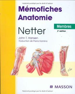 Mémofiches anatomie Netter : membres