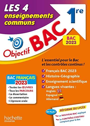 Les 4 enseignements communs 1re : bac 2023