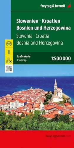 Slowenien - Kroatien - Bosnien-Herzegowina, Straßenkarte 1:500.000, freytag & berndt (freytag & berndt Auto + Freizeitkarten)