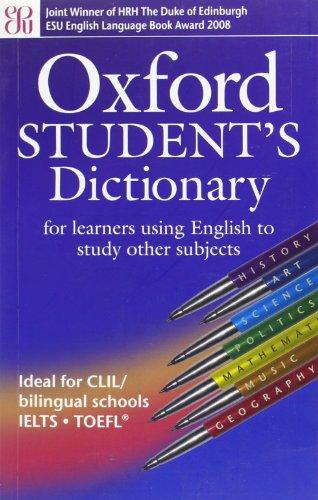 Oxford Student's Dictionary: For Learners Using English to Study Other Subjects (Diccionarios)