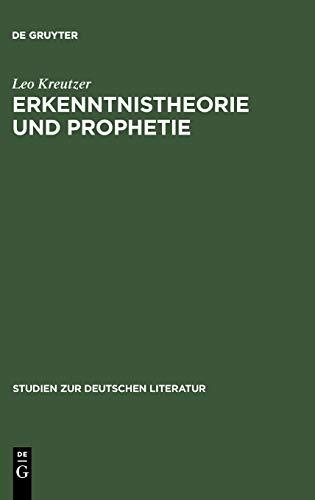 Erkenntnistheorie und Prophetie: Hermann Brochs Romantrilogie "Die Schlafwandler" (Studien zur deutschen Literatur, 3, Band 3)