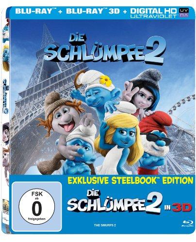 Die Schlümpfe 2 (3D Steelbook mit Lenticular Cover / Limitiert und exklusiv bei Amazon.de) [3D Blu-ray]