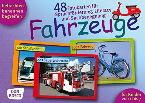 Fahrzeuge. Sprachförderung und Sachbegegnung in der Kita - 48 Fotokarten mit Begleitheft. Betrachten. Benennen. Begreifen. Für Kinder von 1 - 7.