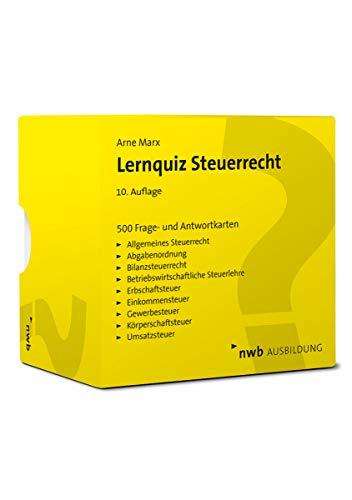 Lernquiz Steuerrecht: 500 Lernkarten mit Fragen und Antworten.