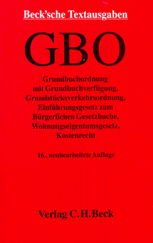 Grundbuchordnung (GBO)