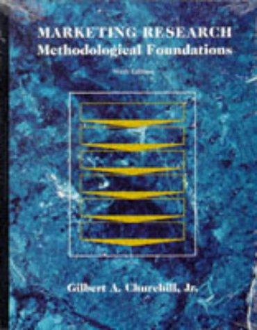 Marketing Research: Methodological Foundations