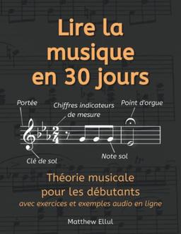 Lire la musique en 30 jours: Théorie musicale pour les débutants - avec exercices et exemples audio en ligne