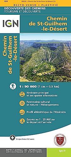 Chemin de Saint-Guilhem - Le desert 1:100 000 Touristische Wanderkarte