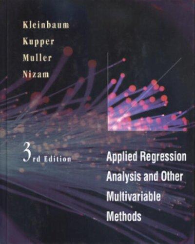 Kleinbaum, D:  Applied Regression Analysis and Multivariable