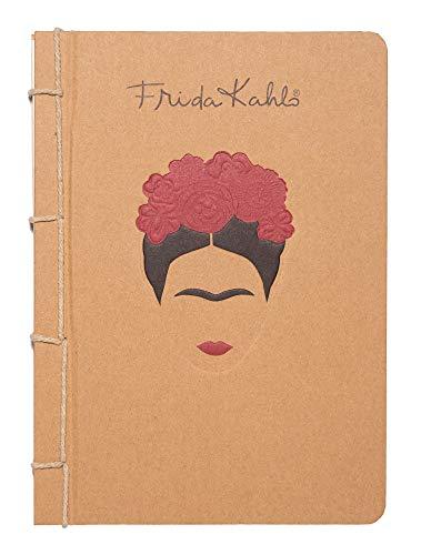 Grupo Erik Notizbuch Frida Kahlo - Journal A5 mit Japanischer Bindung - Umweltfreundliches Notizbuch A5 Dotted Tagebuch für Erwachsene und Kinder