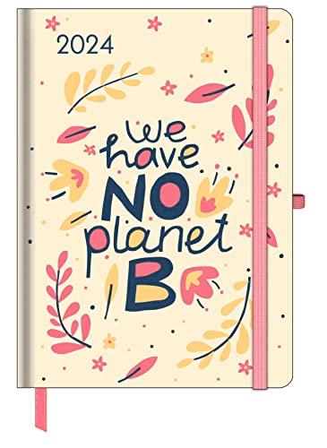 GreenLine Diary Green Vibes 2024 - Buchkalender - Taschenkalender - 16x22