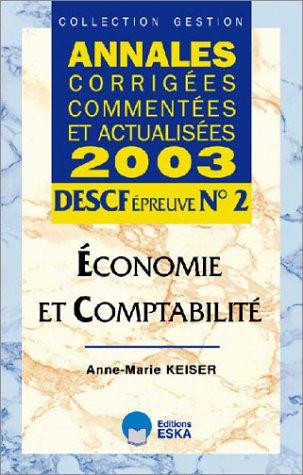 DESCF 2 ECONOMIE ET COMPTABILITE