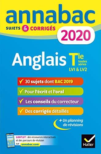 Anglais terminale toutes séries, LV1 & LV2 : 2020