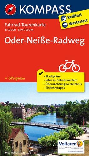 Oder-Neiße-Radweg: Fahrrad-Tourenkarte. GPS-genau. 1:50000. (KOMPASS-Fahrrad-Tourenkarten)