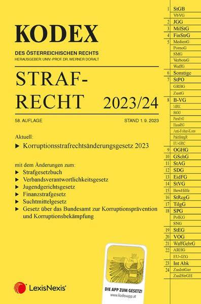 KODEX Strafrecht 2023/24 - inkl. App