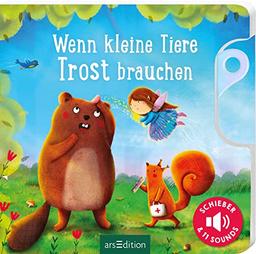 Wenn kleine Tiere Trost brauchen: Schieber und 11 Sounds | Ein innovatives Schieber-Soundbuch für die Kleinsten ab 18 Monaten