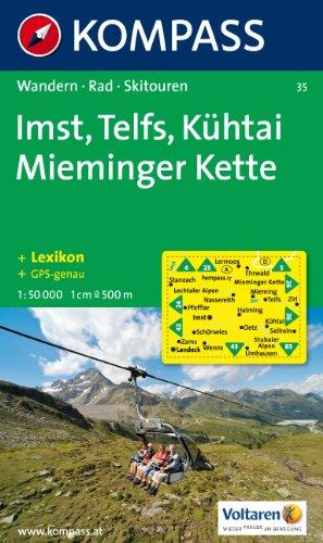 Imst, Telfs, Kühtai, Mieminger Kette: Wander-, Rad- und Skitourenkarte. GPS-genau. 1:50.000