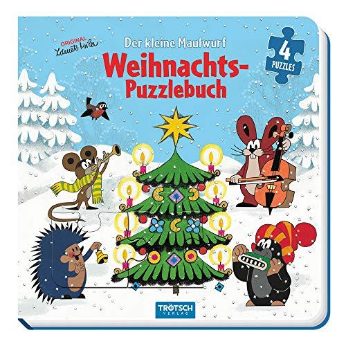 Trötsch Der kleine Maulwurf Puzzlebuch mit 4 Puzzle Weihnachten: Beschäftigungsbuch Entdeckerbuch Puzzlebuch