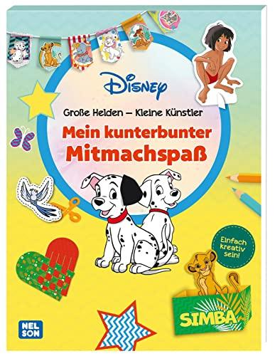 Disney Klassiker: Große Helden - Kleine Künstler: Mein bunter Mitmachspaß: Malen, Basteln, Spielen und Dekorieren | Einfach kreativ sein mit Simba, Mogli, Bambi und Co. (ab 4 Jahren)