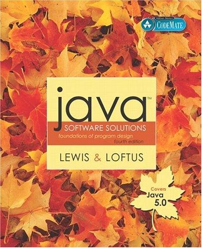 Java Software Solutions (Java 5 version), w. CD-ROM: Foundations of Program Design: United States Edition