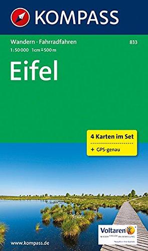 Eifel: Wanderkarten-Set mit Radrouten. GPS-genau. 1:50000 (KOMPASS-Wanderkarten, Band 833)