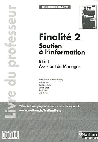 Finalité 2 - Soutien à l'information Les Finalités Livre du professeur