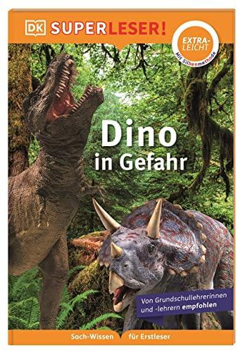 SUPERLESER! Dino in Gefahr: Sach-Geschichte für Erstleser, Lesestufe extraleicht. Mit Silbenmethode für Kinder ab 6 Jahren